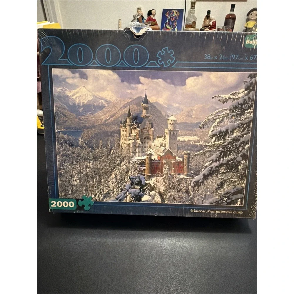 Buffalo Games 2000 Piece Jigsaw Puzzle Winter at Neuschwanstein Castle - Sealed!